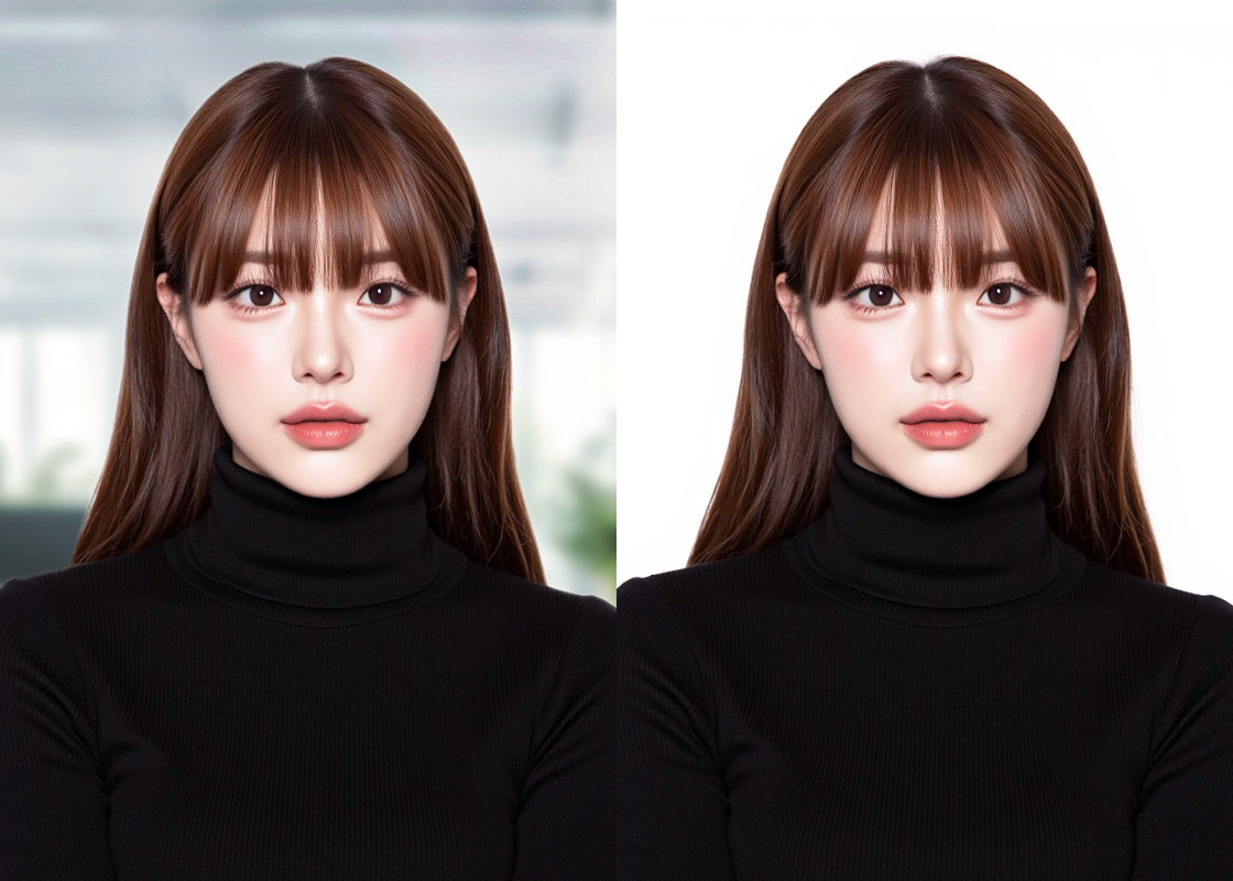 写真の背景を白くする