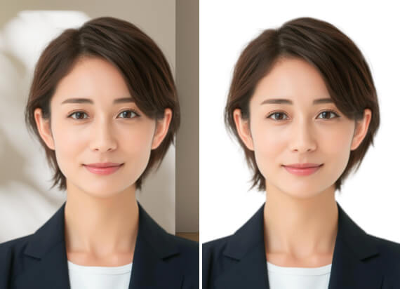 写真の背景を白くする